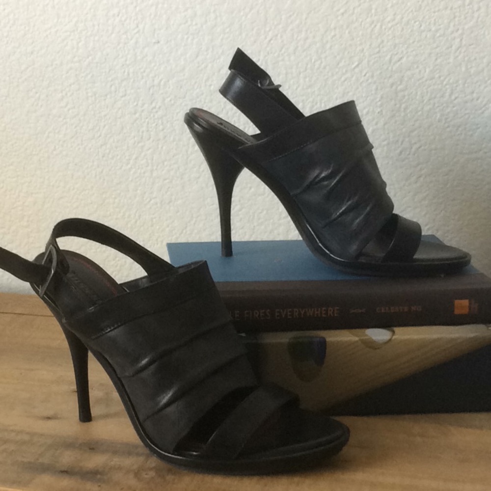 Black sling backs